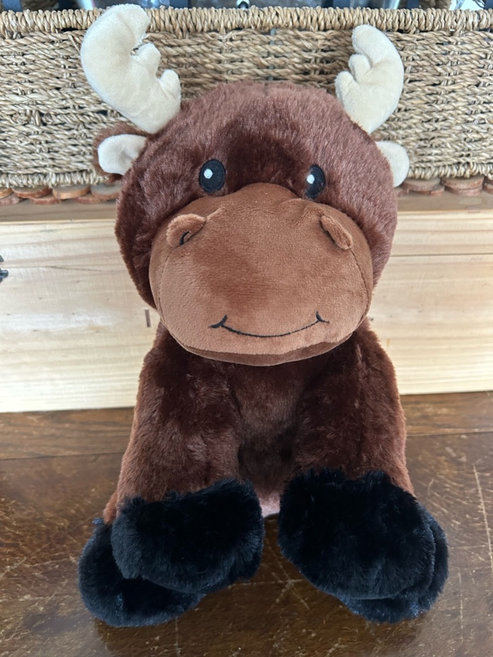 Brown Moose Plush Stuffed Animal - Kids Cuddly Toy